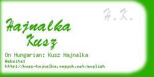 hajnalka kusz business card